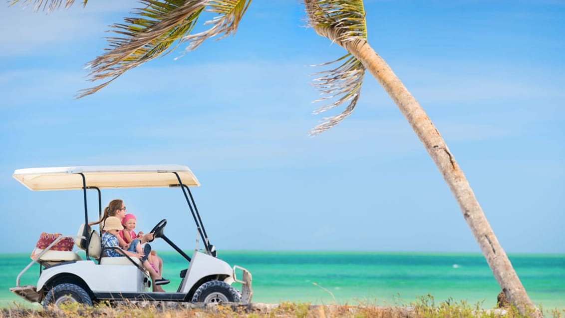 Golfvogn på Isla Holbox, Mexico